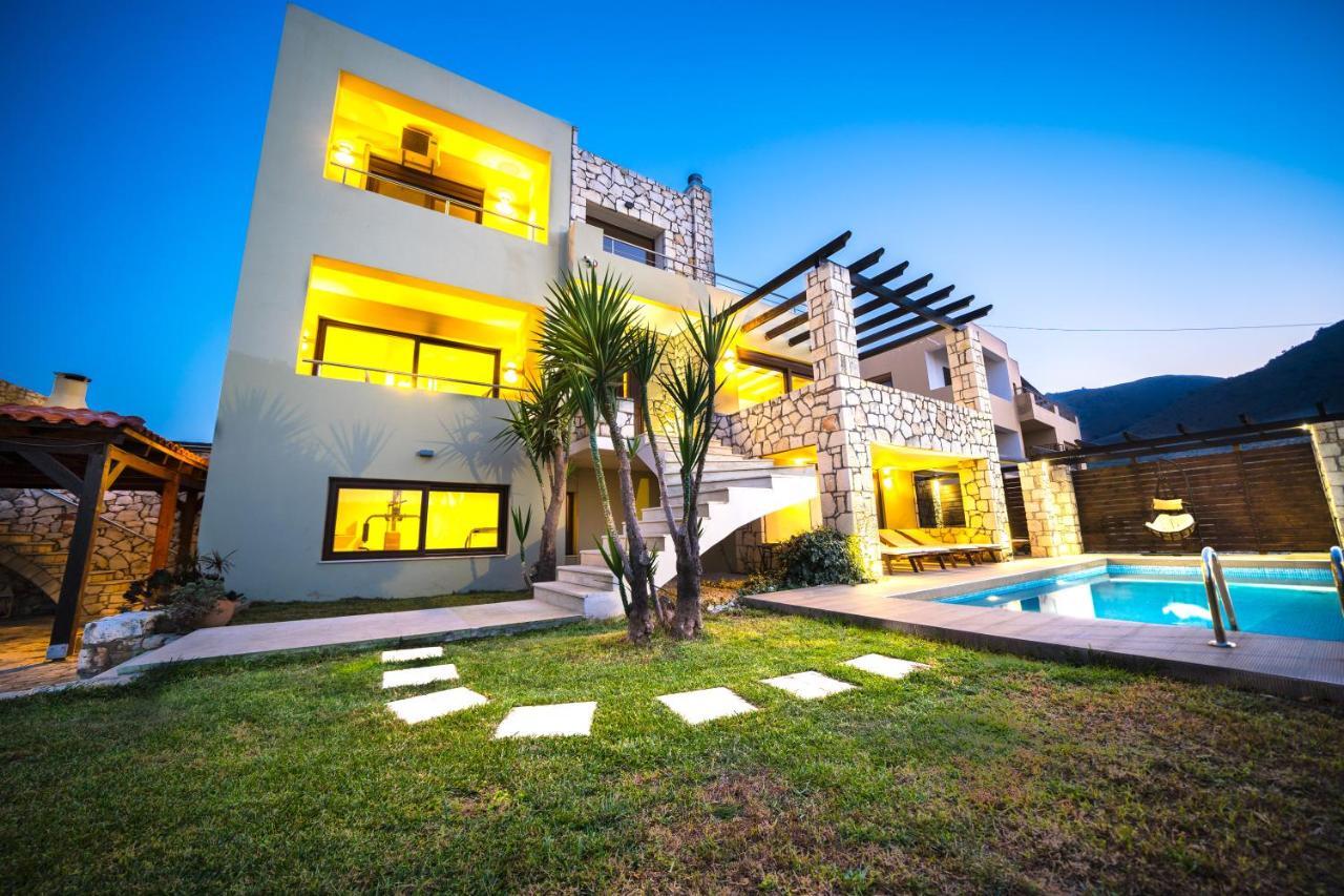 Villa Majestic Crete Heated Pool And Sauna Megála Horáfia Kültér fotó